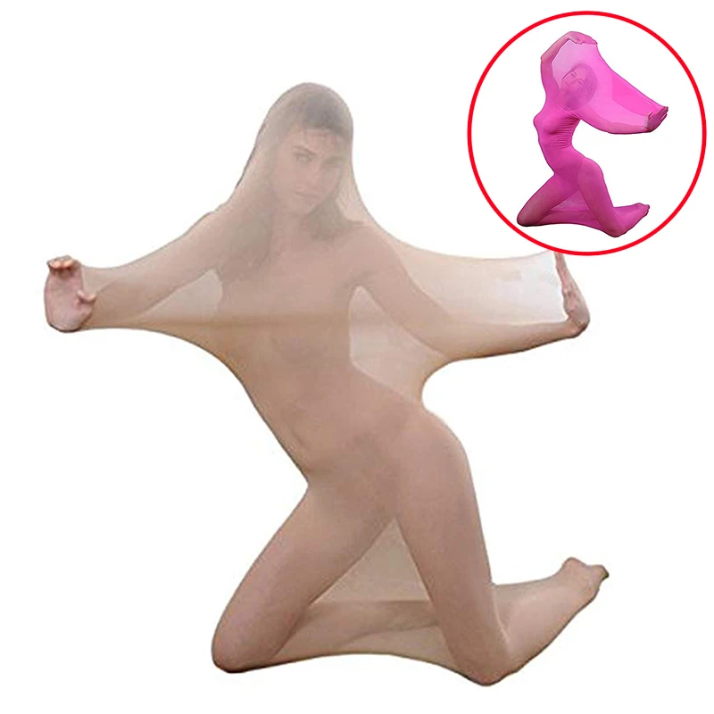 Комбинезоны Колготки с длинным рукавом костюм из спандекса сексуальное нижнее