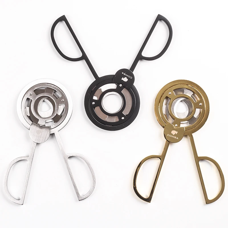 

Triple 3 Blades Stainless Steel Silver Tone Cigar Cutter Pocket Gadgets Zigarre Cutter Knife Cuban Cigars Scissors
