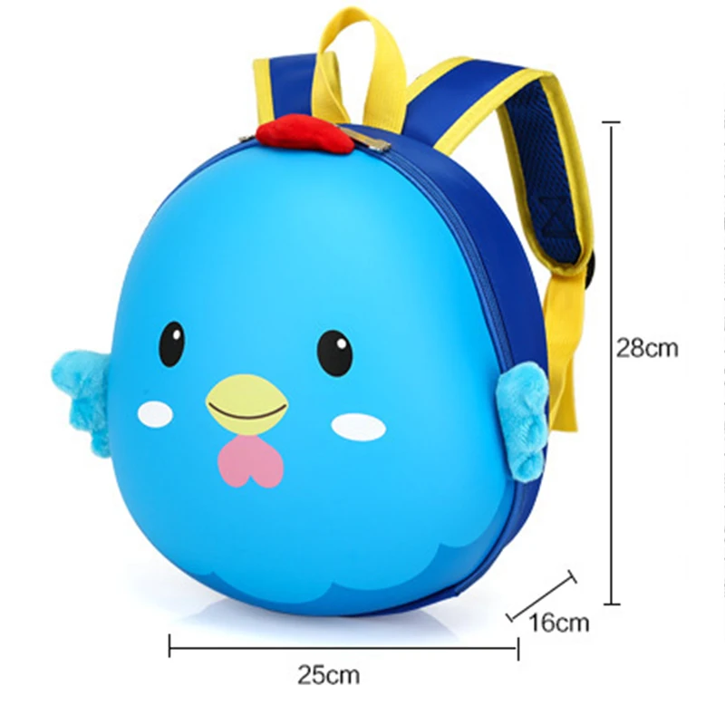 Детский рюкзак с мультяшным цыпленком для малышей Водонепроницаемая мини 3D