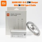 Оригинальное быстрое зарядное устройство XIAOMI 27 Вт ЕС QC 4,0 турбо адаптер для быстрой зарядки 3A Usb Type C кабель для Mi 9 t Pro K20 Pro Mi Note 10 Lite