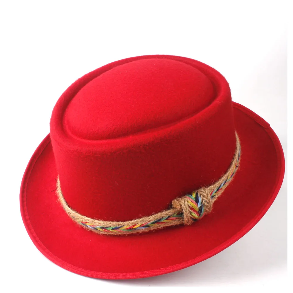 

New Fashion Men Women Pork Pie Hat Flat Trilby Fascinator Hat Dance Party Hat For Lady Jazz Hat Gentleman Flat fedora Jazz hat
