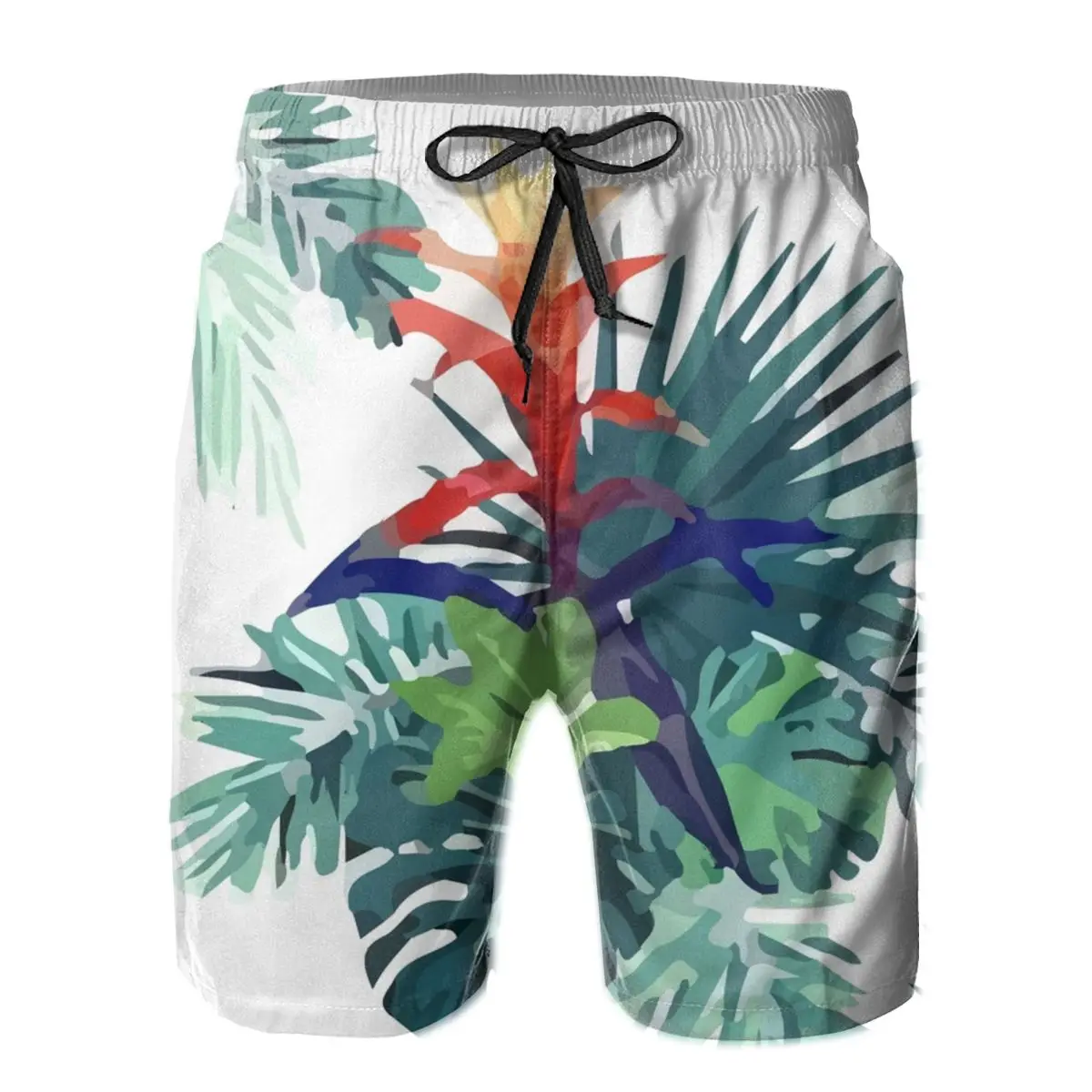 

Мужские шорты с листьями леса, тропические штаны, пляжные шорты с деревьями, спортивные винтажные Шорты для плавания, для взрослых