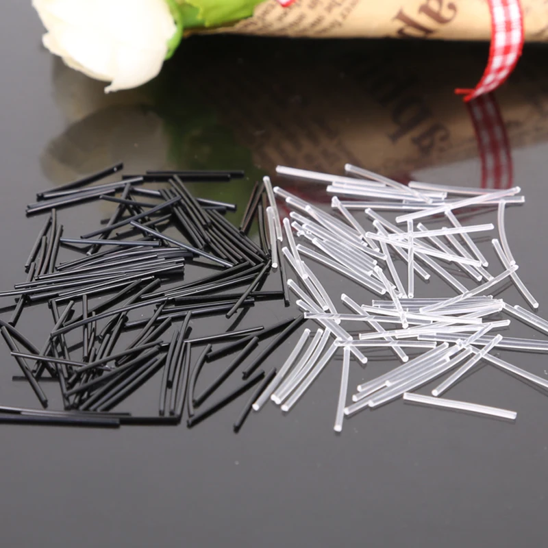 Антиаллергенные пластиковые серьги-гвоздики 100 шт./упак. 10 упаковок прозрачные