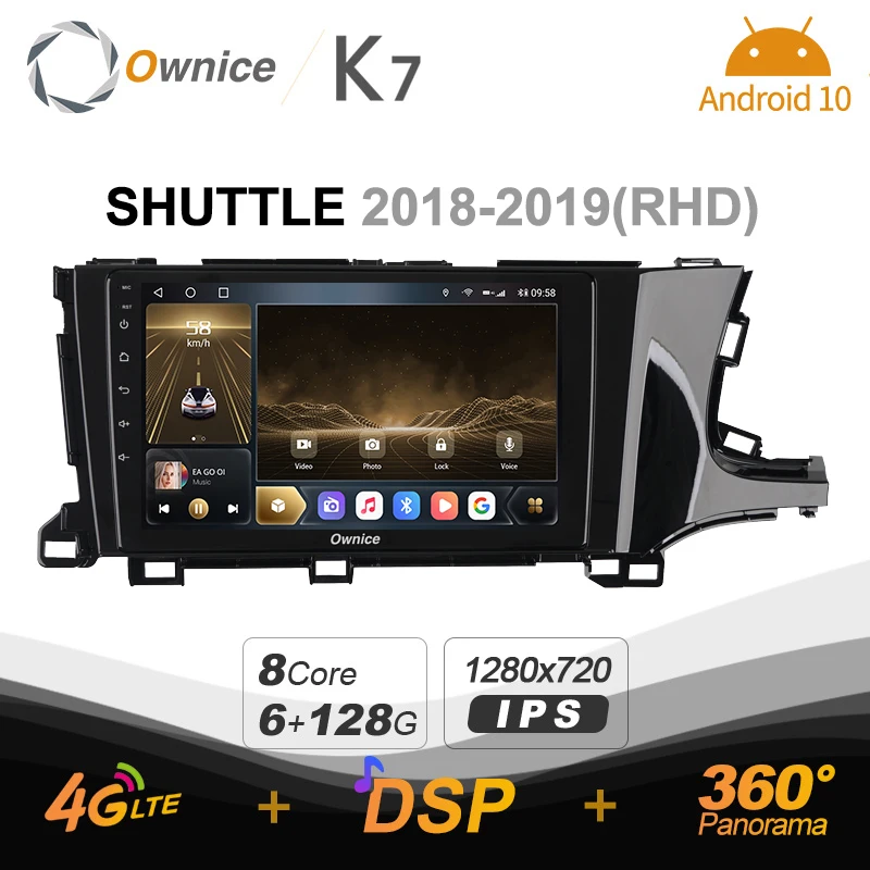 K7 Ownice 6G Ram 128G Rom Android 10.0 Car radio setero for Honda Shuttle 2018 - 2019 Auto Audio 360 Panorama Optical 5G Wifi | Автомобили