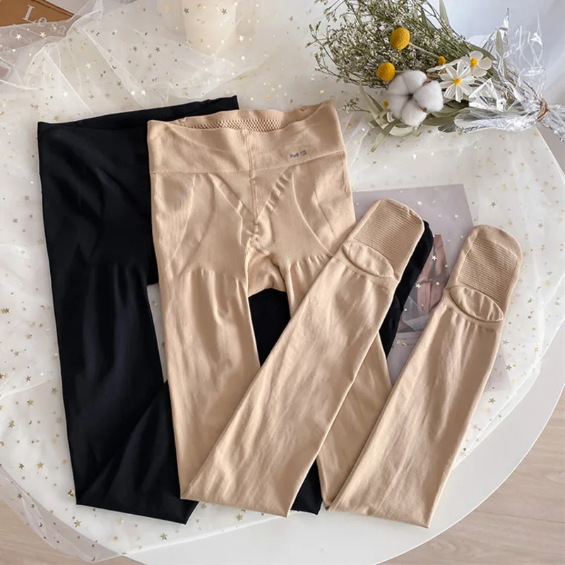 

Черные леггинсы с высокой талией, женская осенняя одежда, облегающие эластичные плотные брюки, теплые колготки, леггинсы