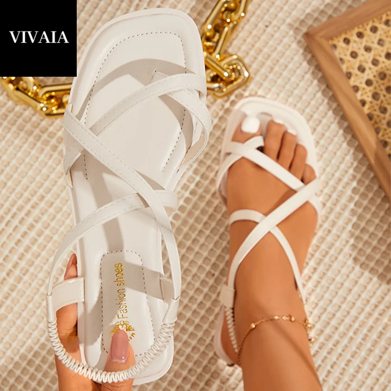 

2021 VIVAIA Summer New New Summer FAIRY FASHION Toe Roman Sandals Fashion Comfortable Slippers