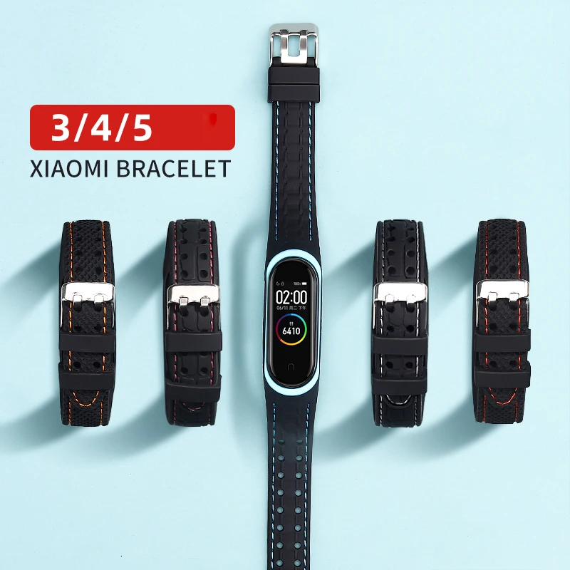 Mi band 6 Strap For Xiaomi Mi band 4 5 6 replacement Sport Silicone Smartwatch band wrist belt beacelet Miband 3 4 5 strap