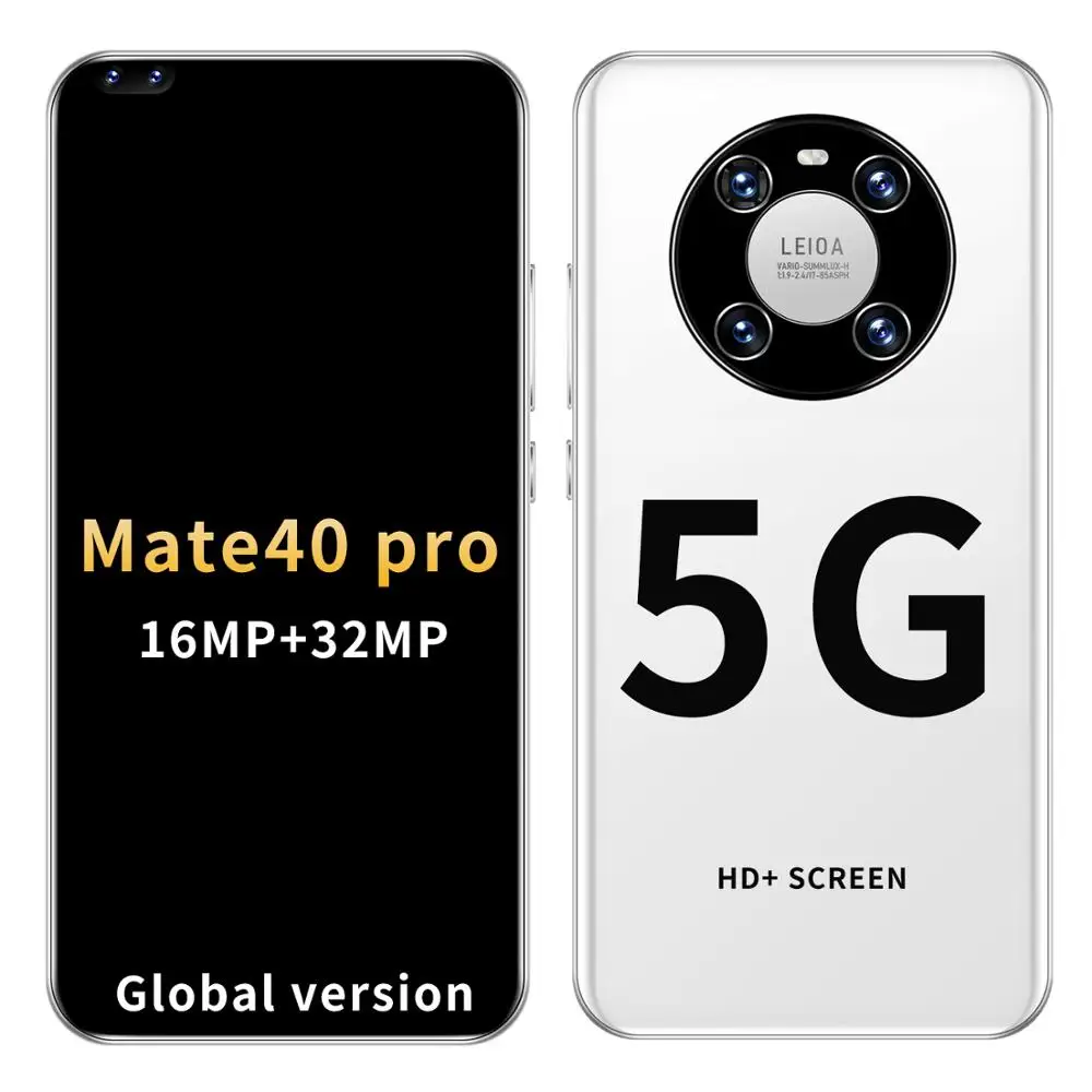 

Huawe Mate40 Pro Global Version Smartphone Face Recognition Unlock 7.3 Inch 6800mAh Battery MobilePhone Snapgragon 865 Cellphone