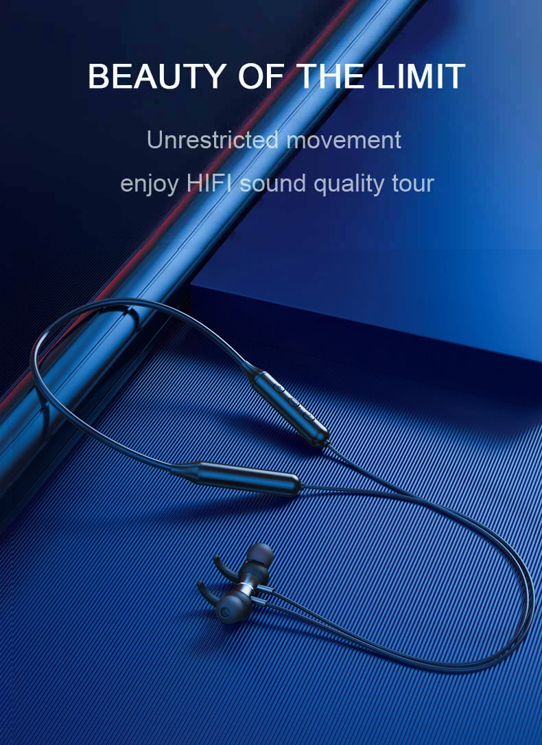 Металлические магнитные спортивные водонепроницаемые беспроводные наушники с Bluetooth, шумоподавлением и микрофоном для телефона Xiaomi ON.