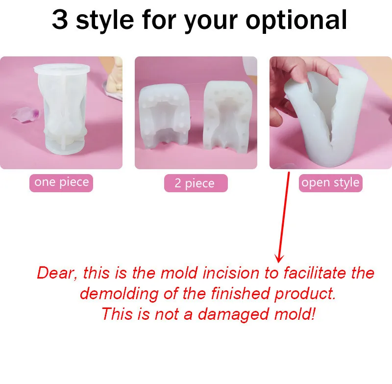 

3D Female Model Body Silicone Resin Epoxy Wax Mould Desk Decoration Ornament DIY Casting Crafts Fragrance Candle Making Tool