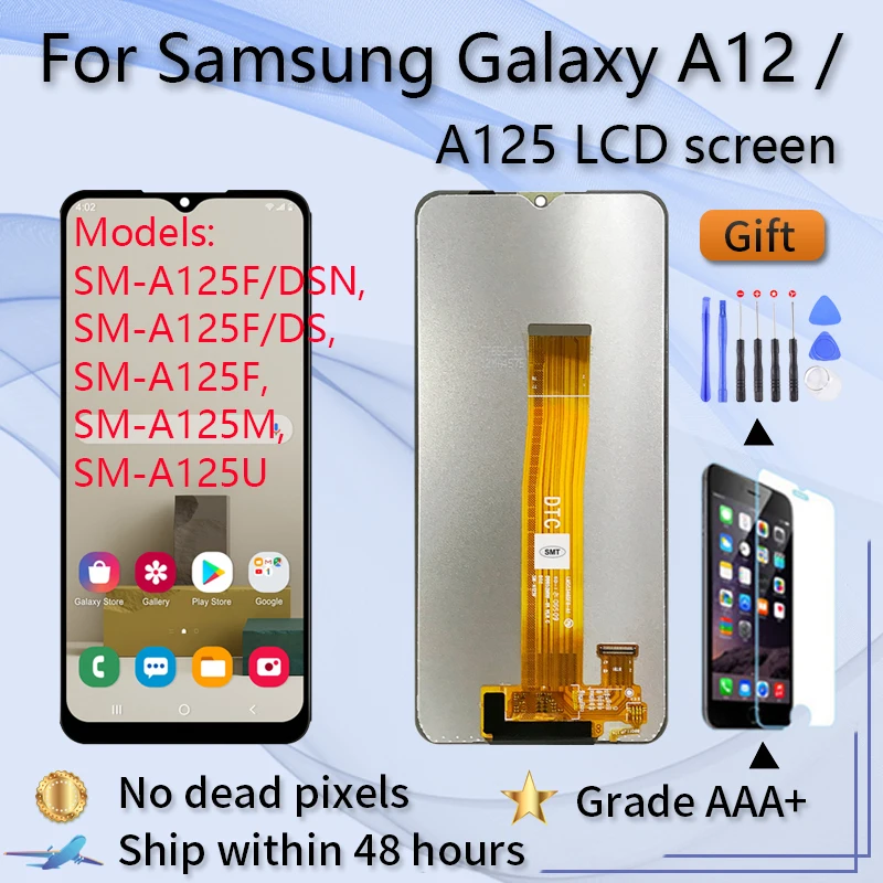 

6.5" Display For Samsung Galaxy A12 A125F A125F/DS display LCD touch screen digitizer Assembly replacement Repair Parts