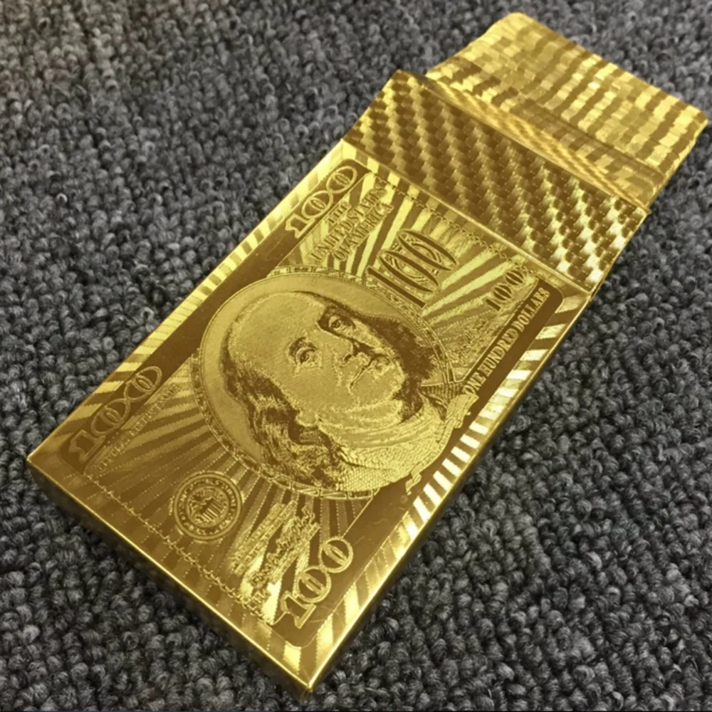 1 набор сертифицированных чистых 24 каратных новых позолоченных покерных