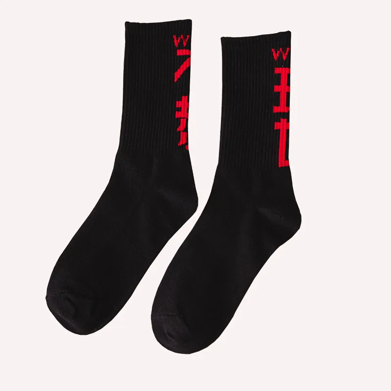 peonfly унисекс моды хип хоп китайские слова циничной носок хипстер хлопок