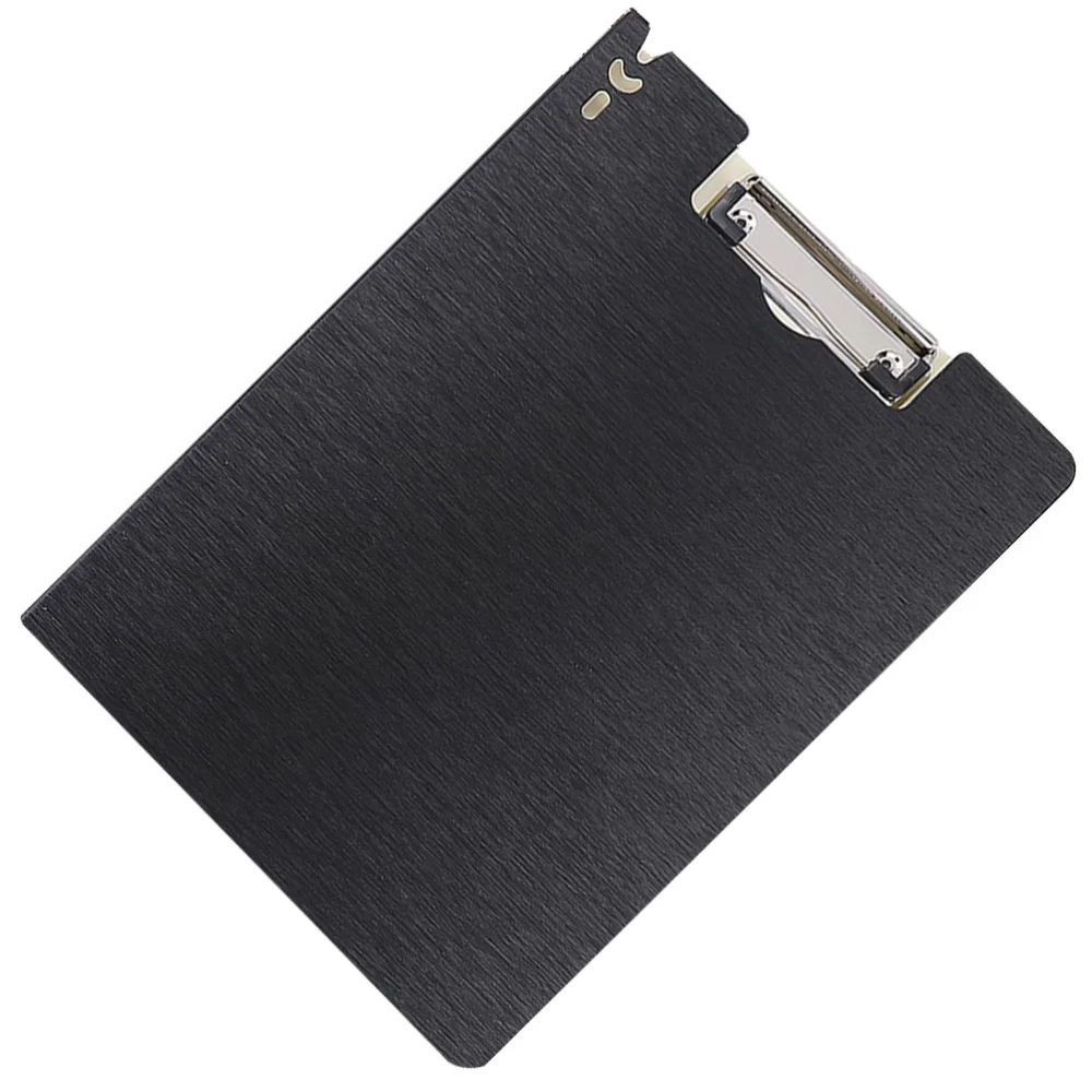 

1Pc A4 Clipboard Profile Clip Hardboard Paper Holder Writing Memo Folder for School Office(Black)