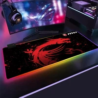 msi mouse pad with rgb computer table large mat pc gamer rug mousepad led desk decoration deco gaming setup accessories carpet