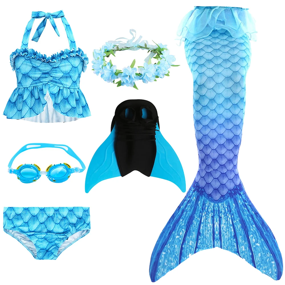Русалочка Костюм для девочек Купальник детей купальный костюм бикини вечеринка