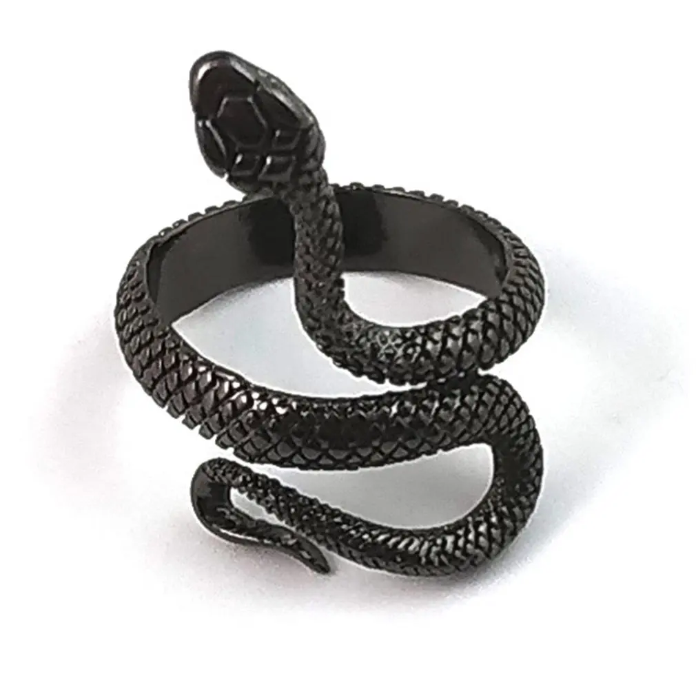 

Vintage Unisex Ring Silver-plated Paint Snake Ring Fashion Simple Snake Ring Trendy Jewelry Accessories