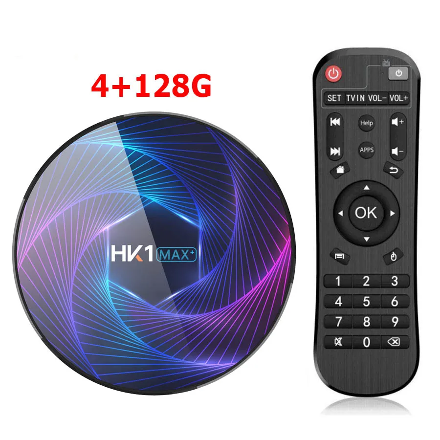 4G128G Восьмиядерный RK3368PRO HK1 MAX Plus Android 9,0 Smart tv Box 4 Гб 128 Гб 1080P H.265 4K HK1MAX телеприставка PK H96MAX X96MINI - Цвет: 4G128G