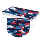 Маска детская одноразовая 3-слойная с камуфляжным принтом, 50 шт.