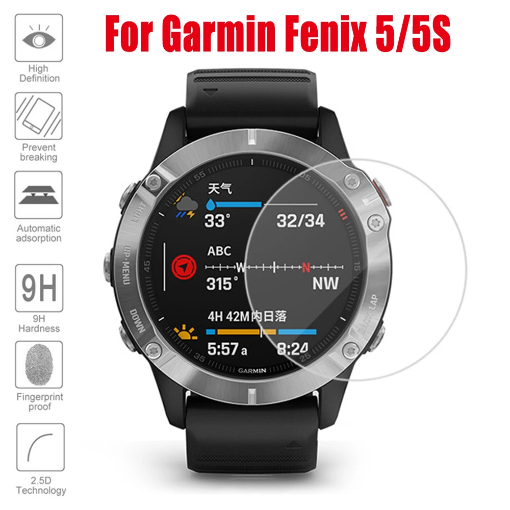 Защитный кожаный чехол для наручных gps-часов Garmin Fenix 5x, 5S Plus/iPhone 6 S/6X6 Pro ультрачеткое закаленное защитный из стеклянной пленки Премиум Экран протектор смотреть фильм