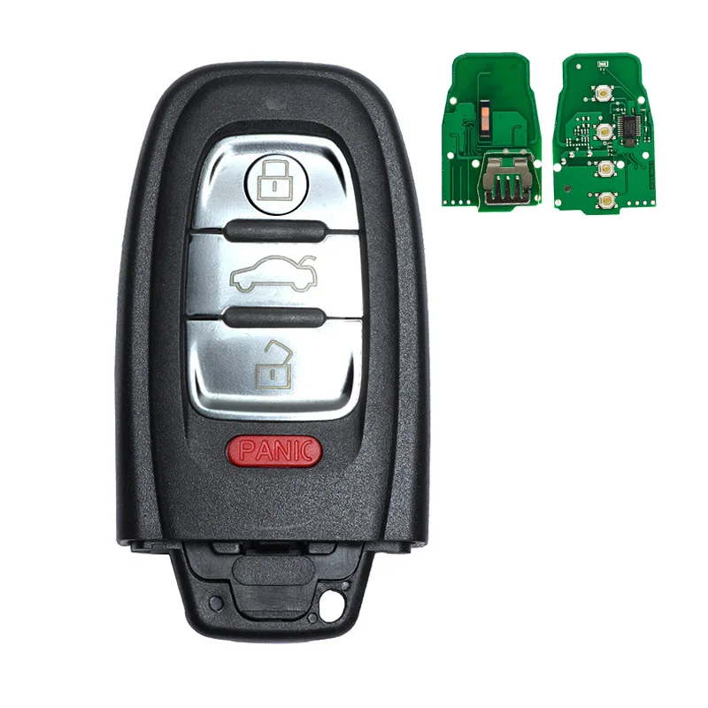 Умный ключ Okeytech с бесключевым входом для Audi RS6 RS7 A3 A4 A5 A6 B5 B6 B8 C6 C7 8P Q5 4 кнопки 315/433/868