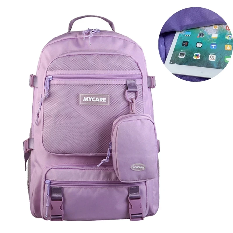New Trend Tooling Backpack Female College Students Schoolbag Large Capacity Leisure Outdoor Travel Backpack 2021