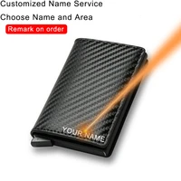 dienqi carbon fiber credit card holder macsafe wallets men brand rfid black magic trifold luxury bank cardholder case magsafe