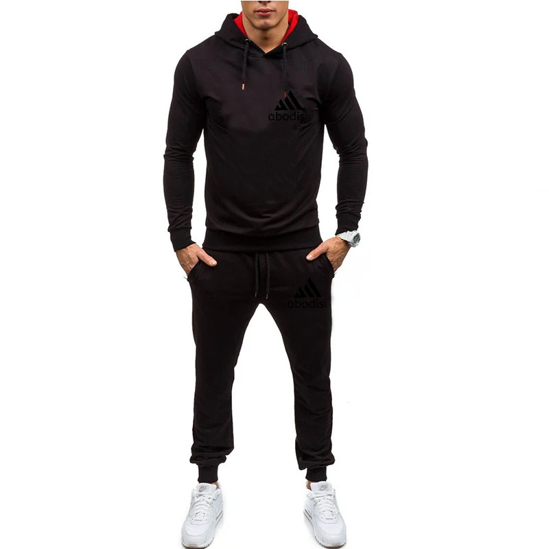 

2020 Brand New Men's Sports Sets Running Training Casual Fashion Spring And Autumn Hoodie Two-Piece Set M-2XL