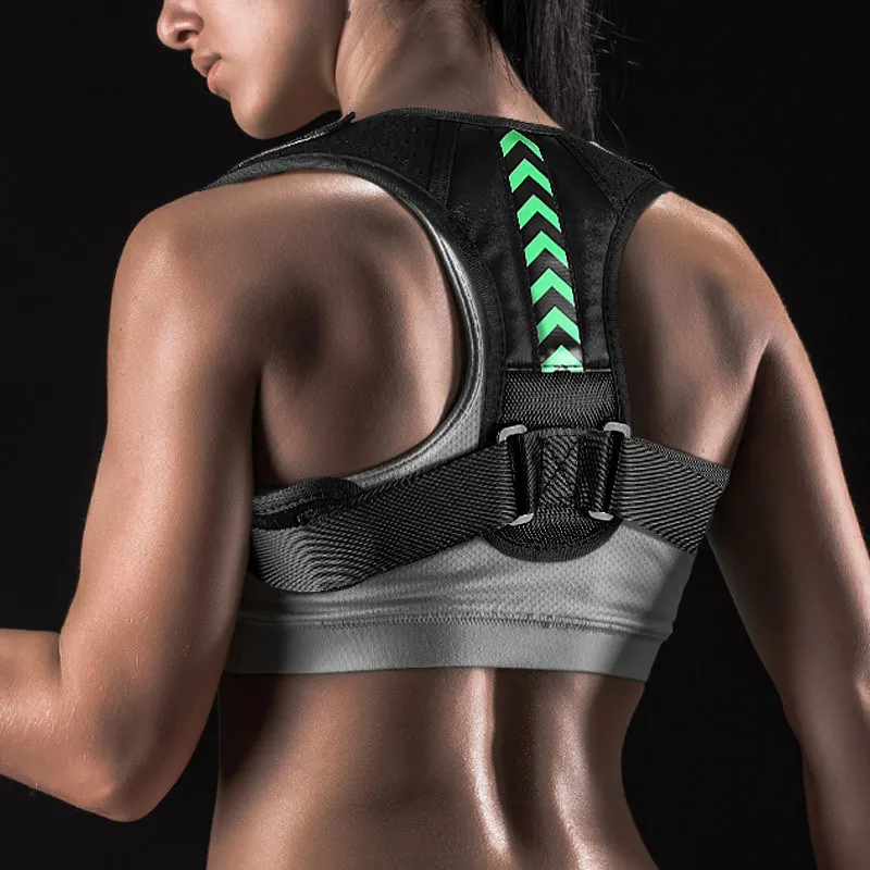 

Adjustable Back Posture Corrector Belt Shoulder Clavicle Spine Support Reshape Your Body Home Office Sport Upper Back Neck Brace