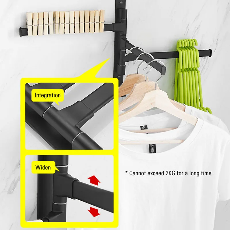 Держатель для полотенец в ванную комнату настенный вращающийся держатель