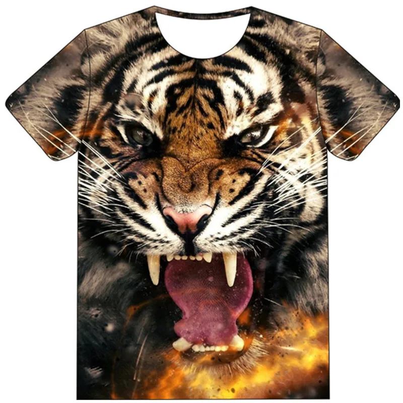 Модная футболка для мужчин и женщин летняя мальчиков девочек с принтом животных