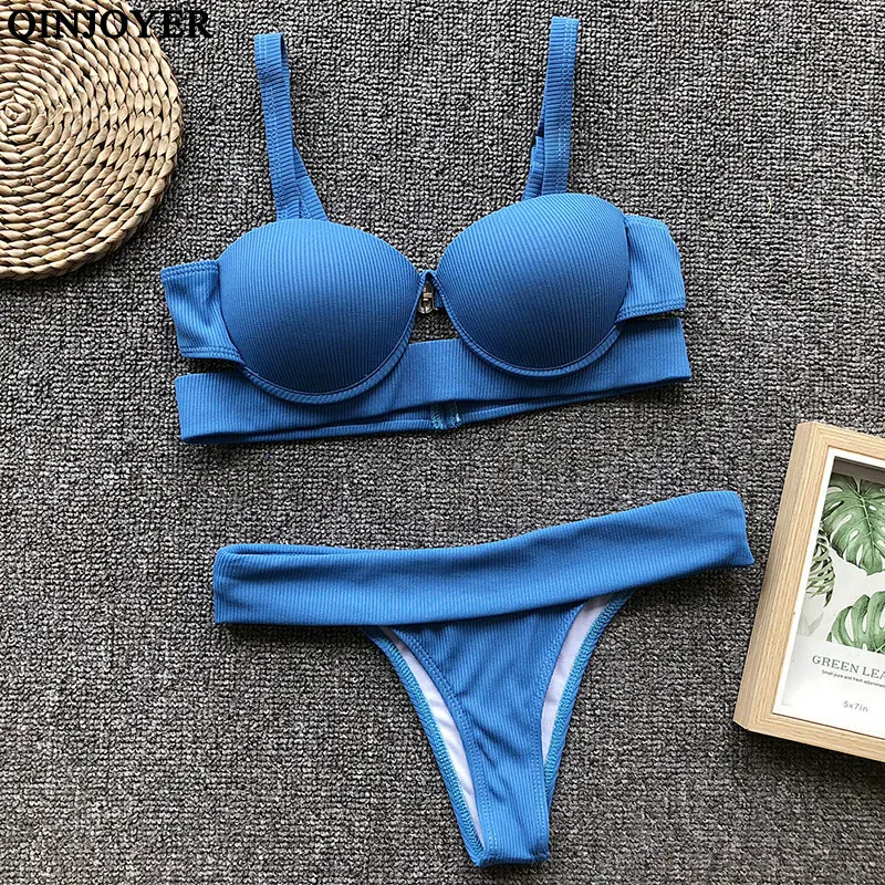 Комплект бразильского бикини женский купальник с пуш ап 2019 сексуальный