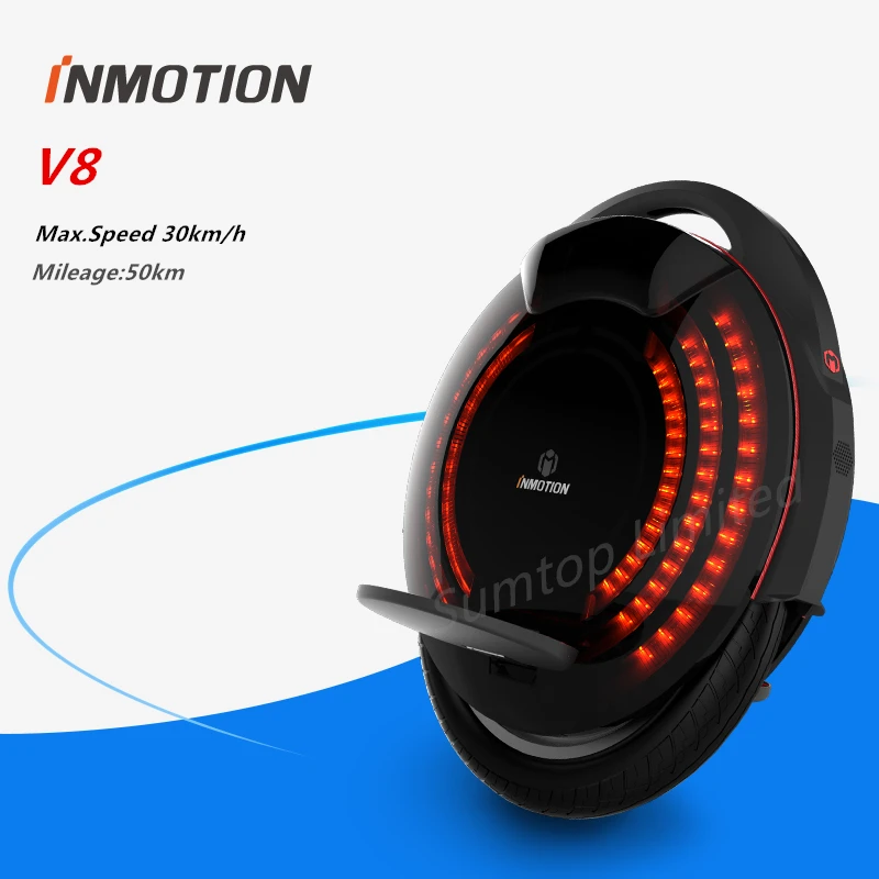 Самобалансирующийся скутер Inmotion SCV V8 со встроенной ручкой, регулируемый Одноколесный скейтборд EUC, Одноколесный скутер на ховерборде