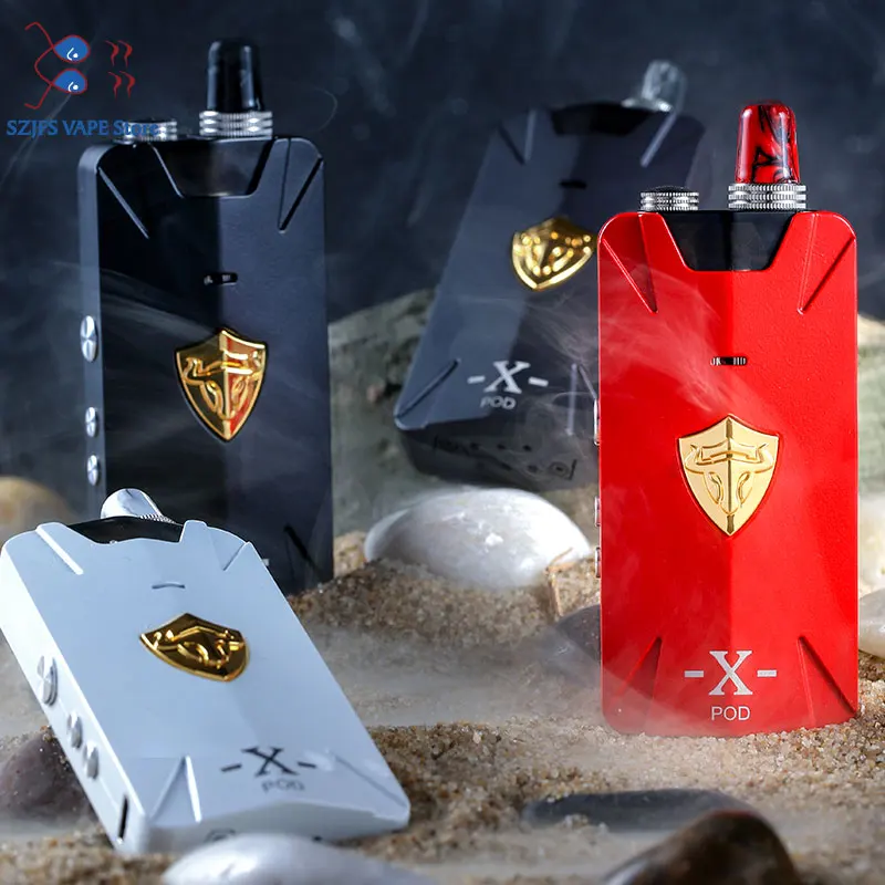 Горячая Телец X Pod-Сетчатая катушка комплект djustable воздушный поток RBA pod система 2 мл 1000 мАч 25 Вт pod mod комплект Vaping Vape Танк vs THC RDA rdta