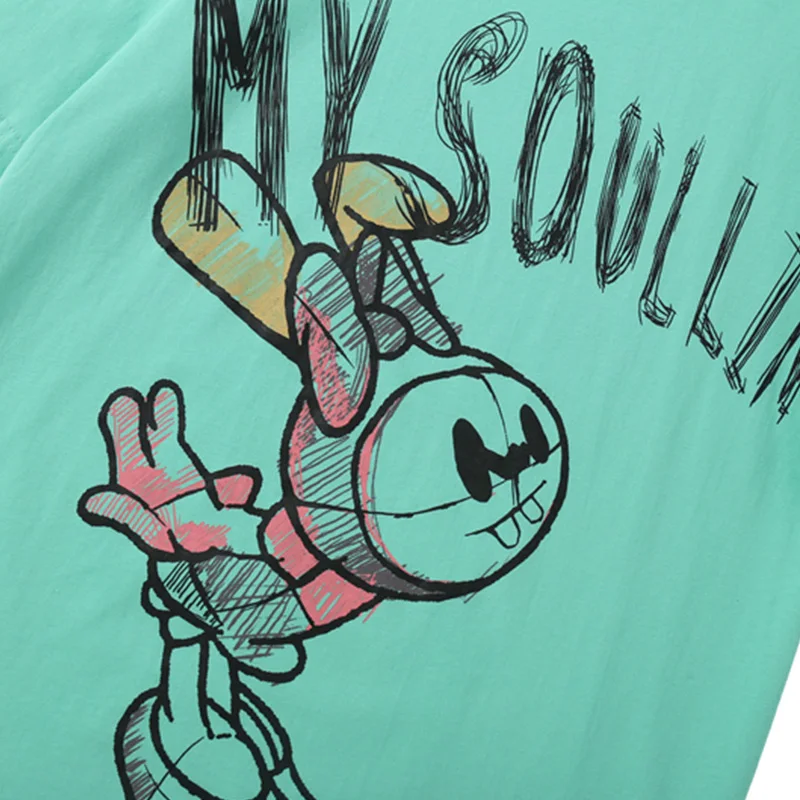 

Horror Rabbit Oversized T-shirts Men Harajuku Casual Men Tshirt Couple Tee Shirt High Street Streetwear Summer Anime T Shirt Man