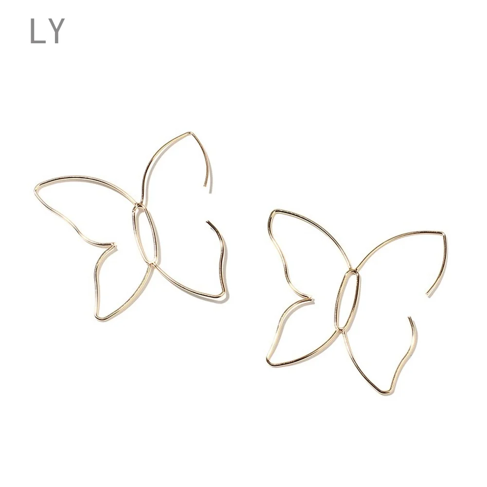 

2020 New Fashion Butterfly Wings Earrings Female Exaggerated Abstract Wild Personality Metal Earrings Sweet Romantic Jewelry
