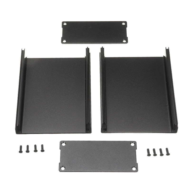 Черный алюминиевый корпус для электронных проектов DIY PCB коробка 100x76x35mm хранения