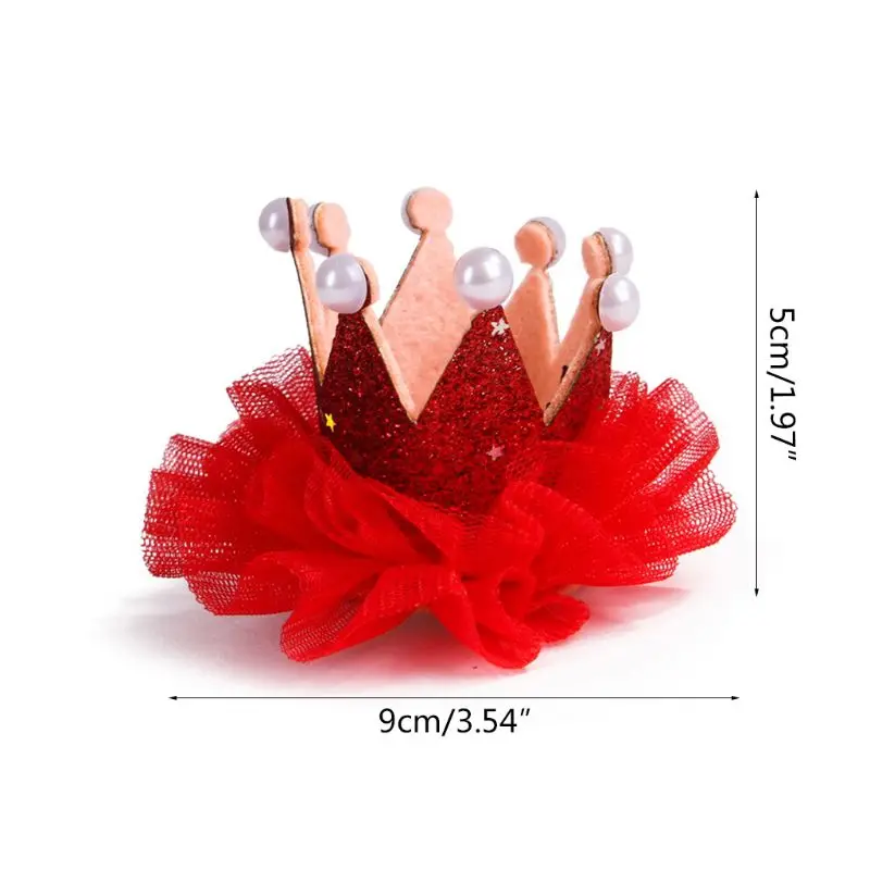 Милая Кружевная Принцесса Корона собака кошка заколка на волосы для домашних