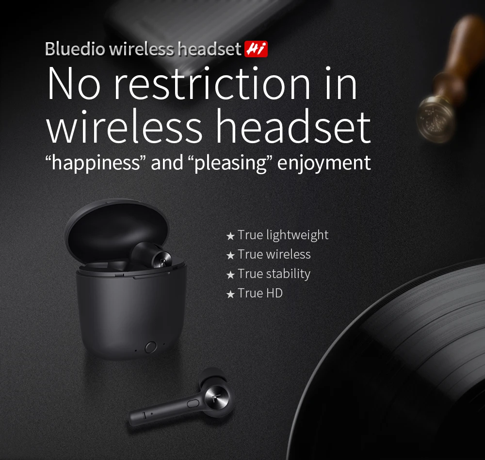 Bluedio T-elf TWS Bluetooth наушники 5,0 с зарядкой boxin ear Спортивные Беспроводные наушники для музыки и сотовых телефонов