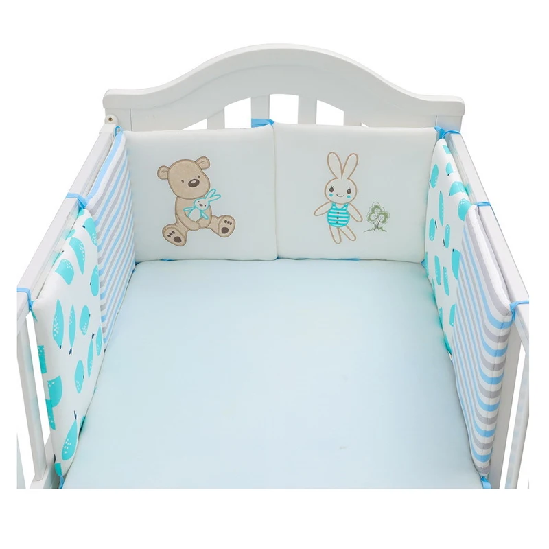Для детской кроватки бамперов из хлопка набор постельных принадлежностей для