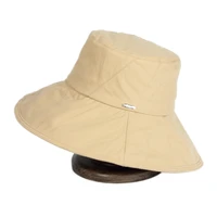 wholesale women sunshade wide brim beach bucket hat england fashion spring summer autumn accept customized logo plain