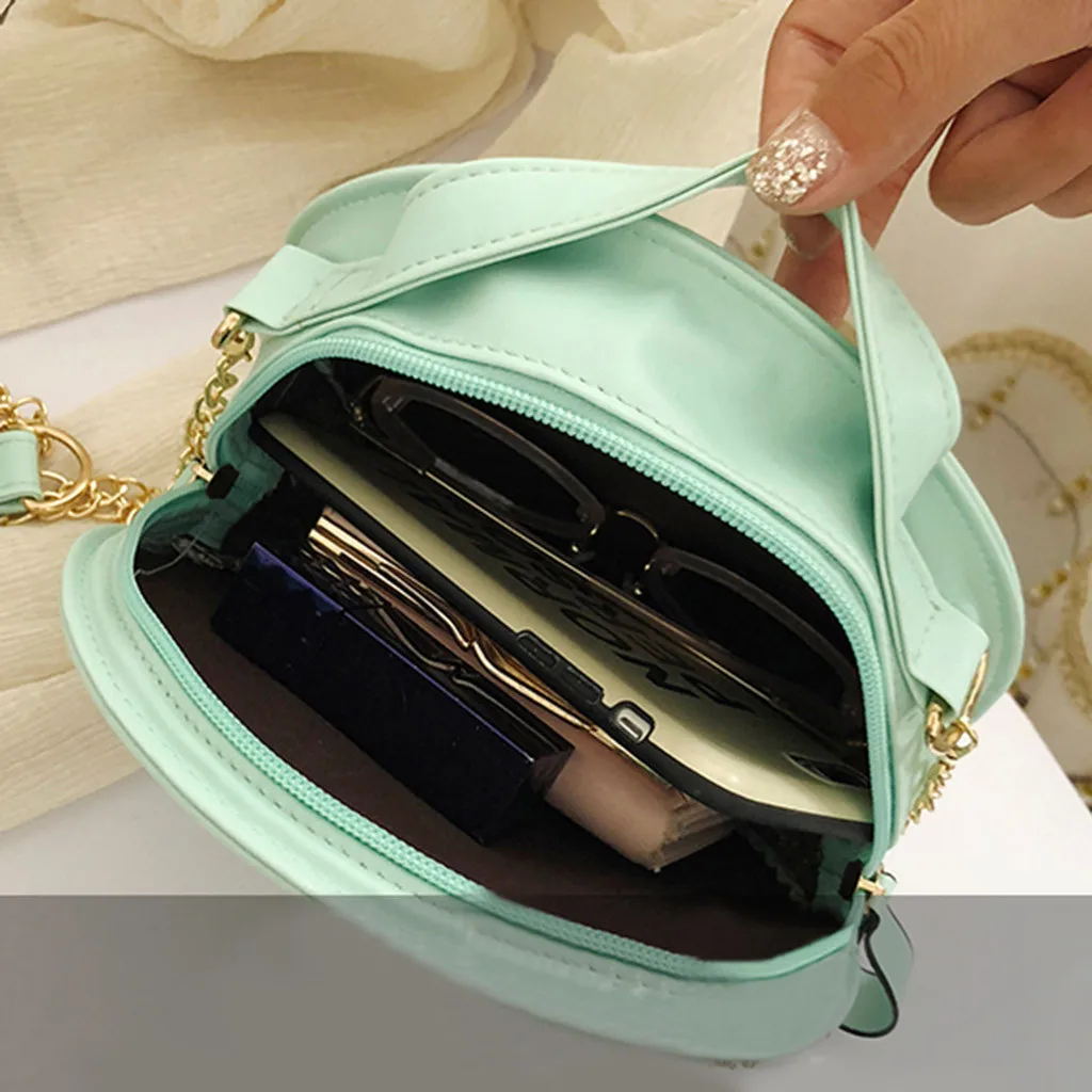 

Women's Fashion Lace Fresh Handbag Crossbody Bag Solid Color embroidered Small Round Bag