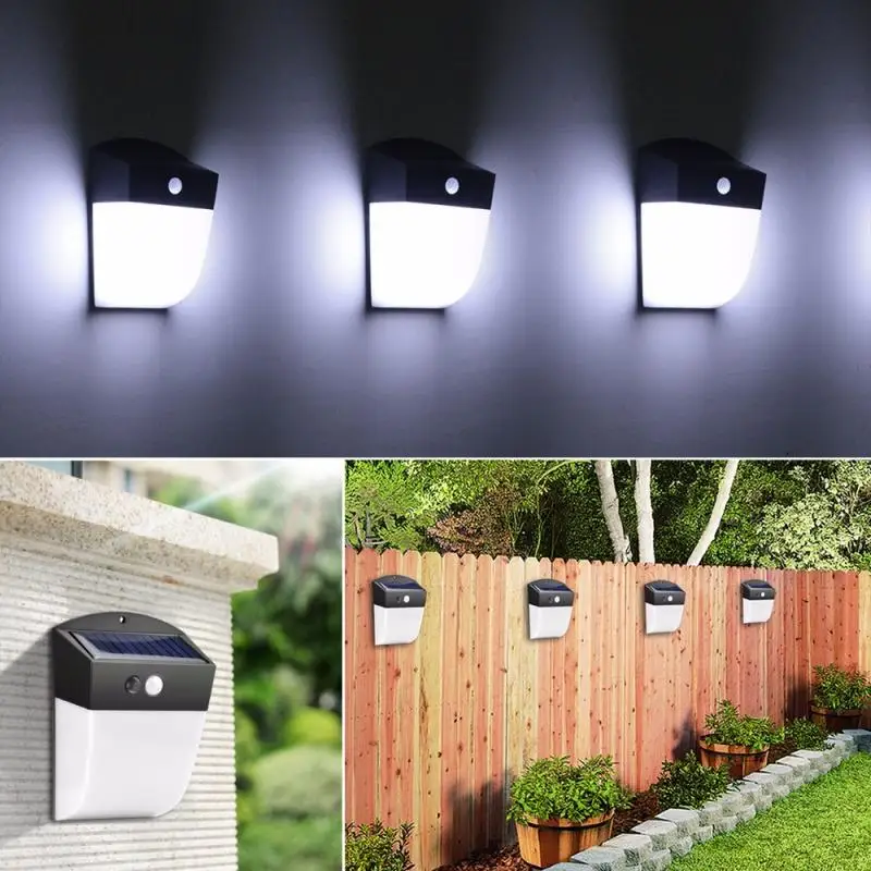 ПИР движения светодиодные светильники с сенсором Солнечная наружная настенная