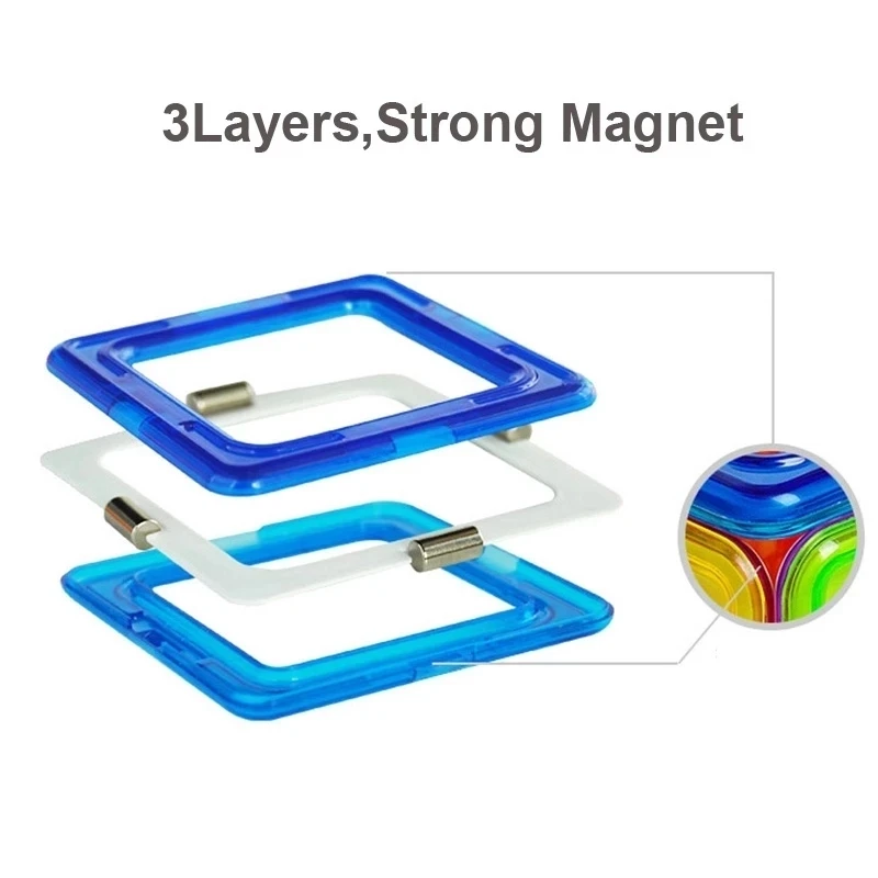 40PCS Big Size Magnetic Designer Magnet Building Blocks Accessories Educational constructor Toys For Children images - 6