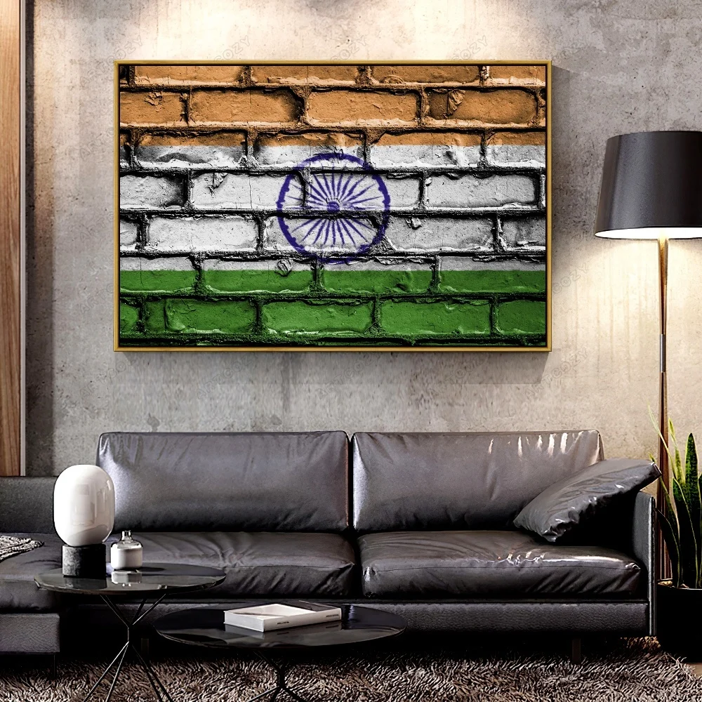 

Forbeauty Oil Canvas Painting india_flag_texture_ For Home Decoration Wall Art