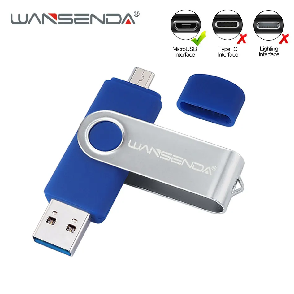 

WANSENDA USB Flash Drive OTG USB Stick 3.0 128GB 256GB Pen Drive 32GB 64GB High Speed Pendrive Flash Drive for Android Mobile