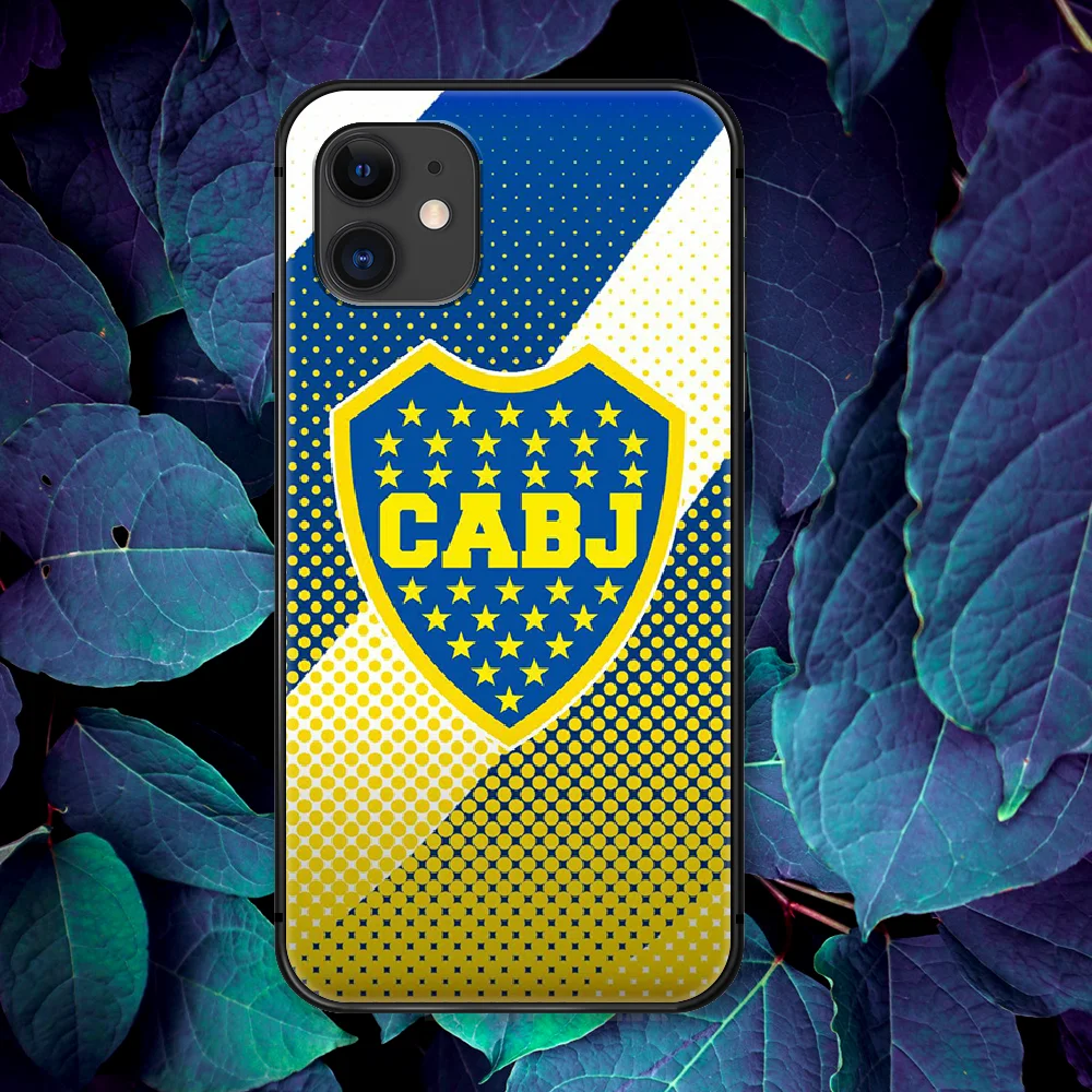 

Boca Juniors Soccer Football Phone Case For IPhone 4 4s 5 5S SE 5C 6 6S 7 8 Plus X XS XR 11 12 Mini Pro Max 2020 black Cell Tpu