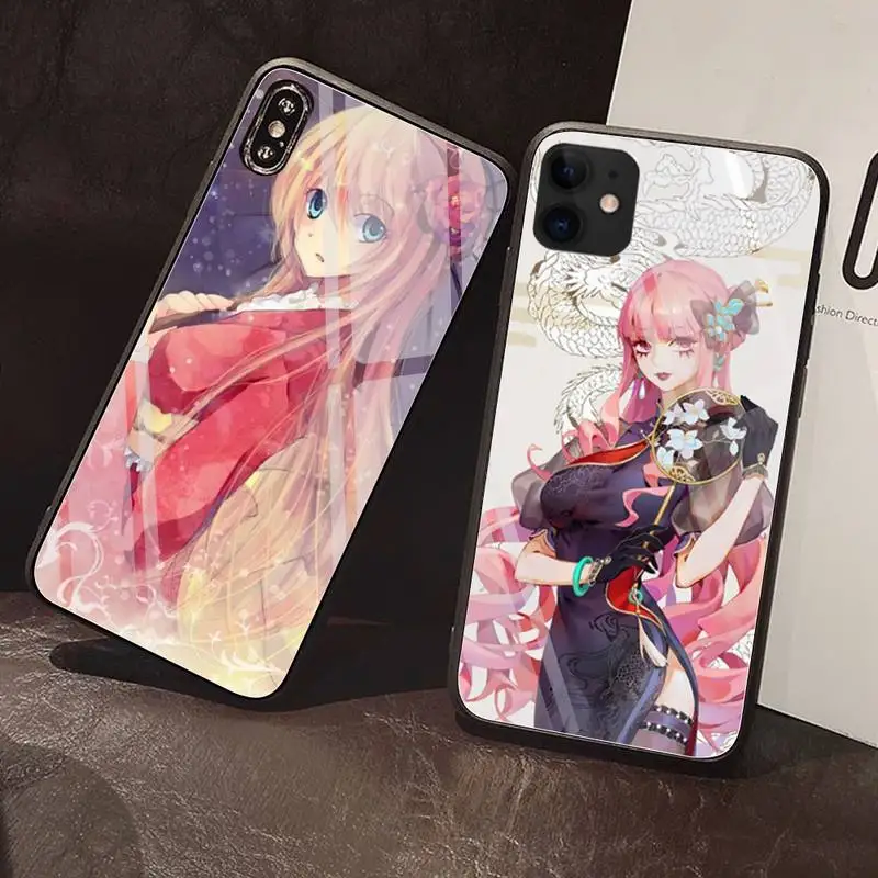 Anime Pretty Girl Phone Case Tempered Glass For iPhone 12 Pro Max Mini 11 Pro XR XS MAX 8 X 7 6S 6 Plus SE 2020 case