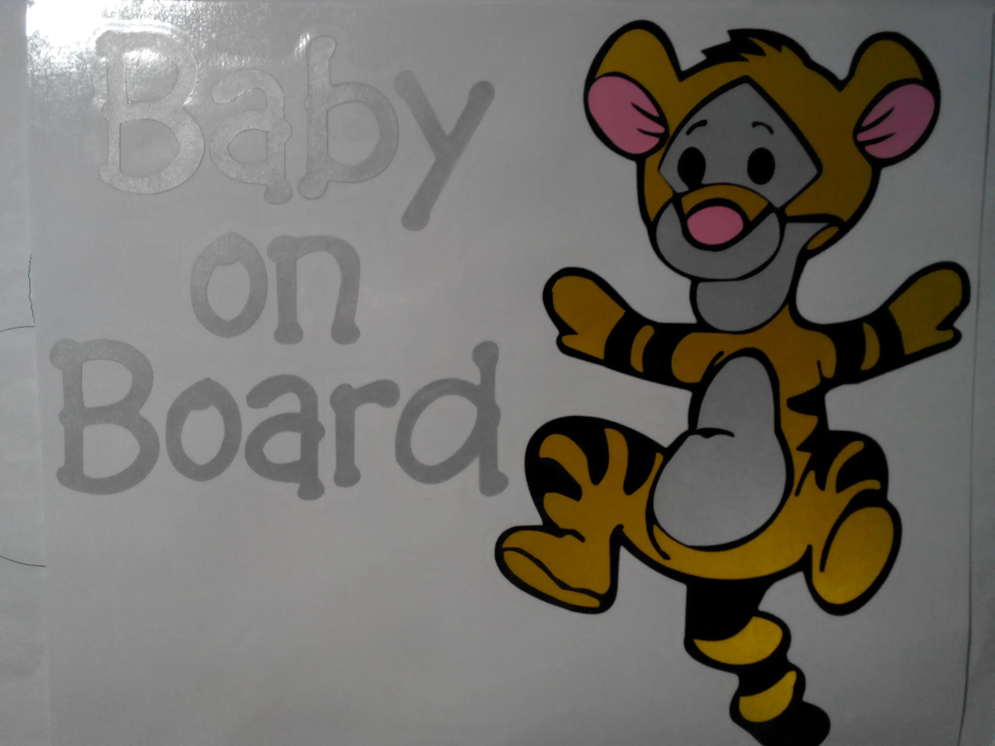 L06 FUNNY tiger baby on board Детская Наклейка для Apple Macbook Pro Air retina виниловая записная книжка