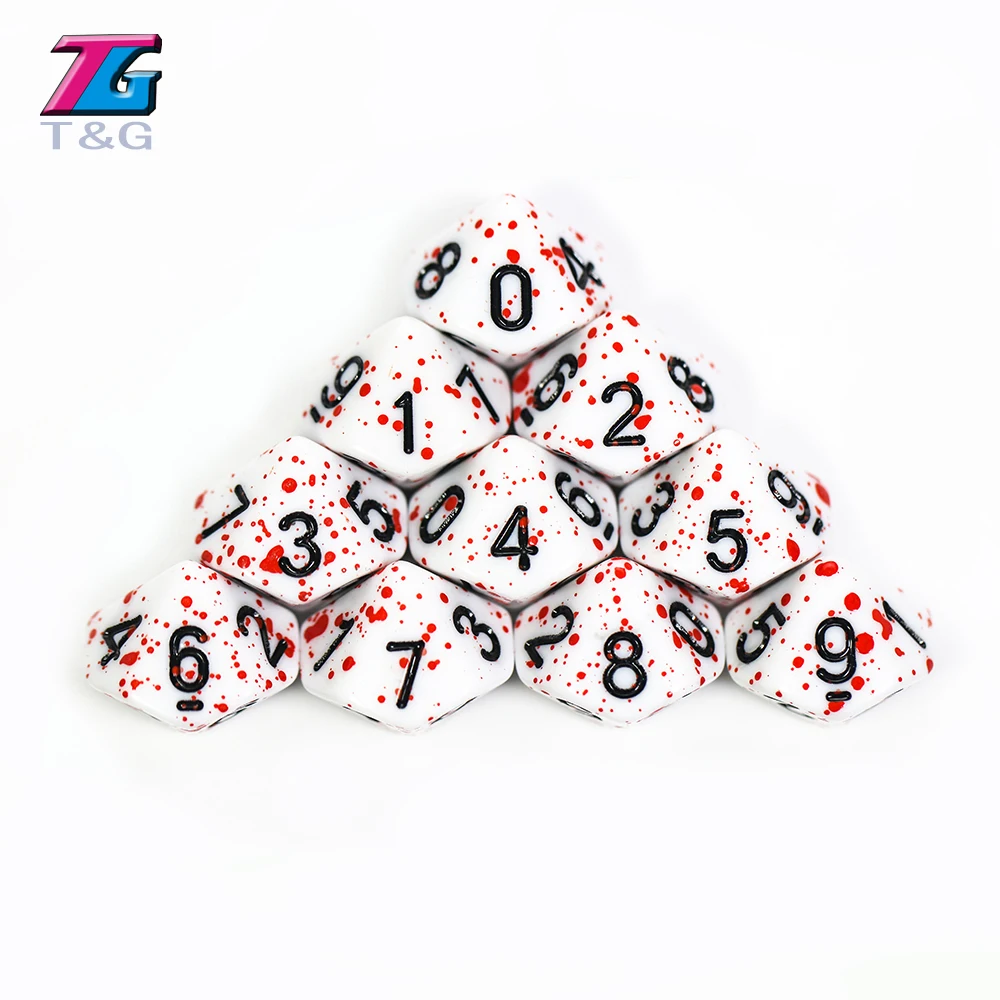 DND RPG 10 шт./компл. многогранные D4-D20 многосторонние ремесленные непрозрачные